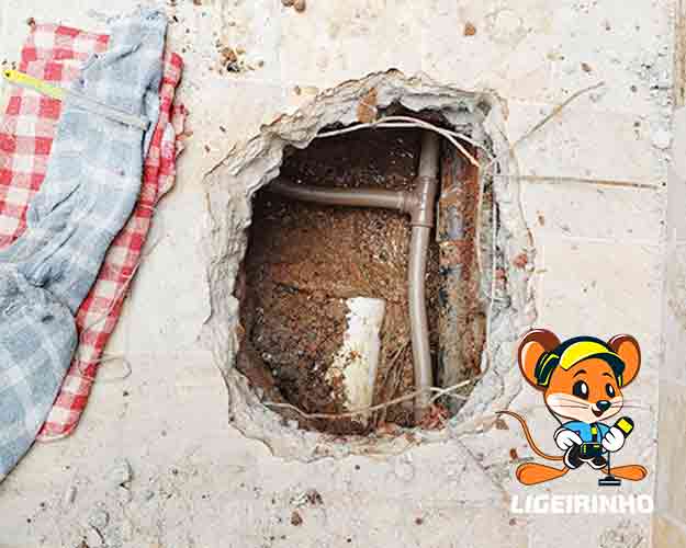 Serviço de caça vazamento de agua Sabesp São Paulo